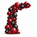 Burgundy and Black Balloon Garland