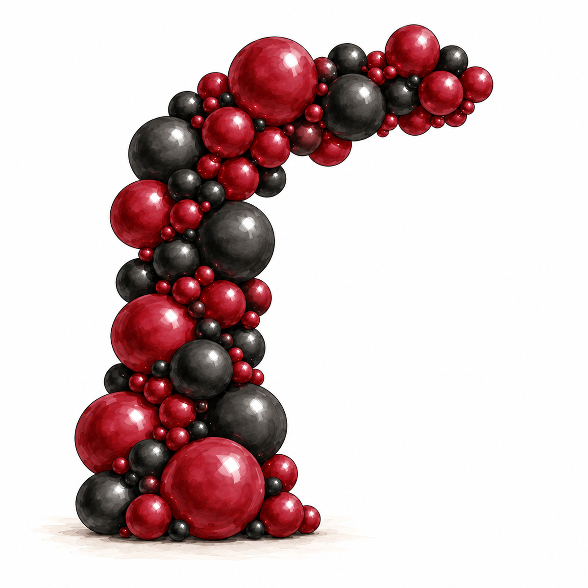 Burgundy and Black Balloon Garland