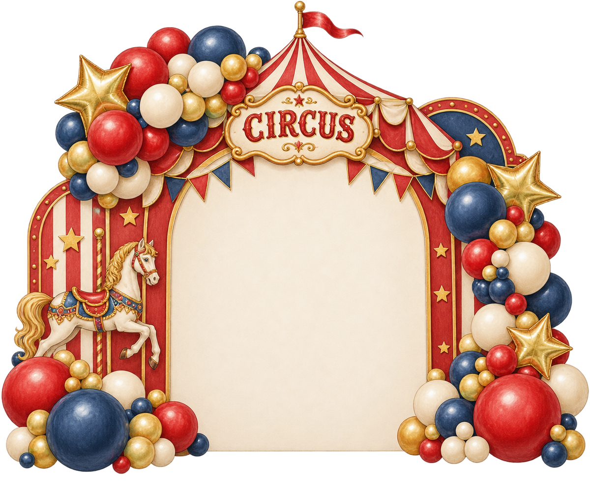 Circus Balloon Backdrop