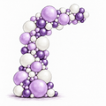 Lilac, Lavender and Pearl Balloon Garland