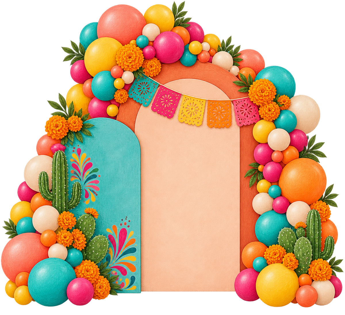 Mexican Fiesta Balloon Backdrop