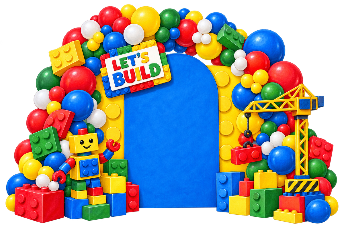 Lego Balloon Backdrop