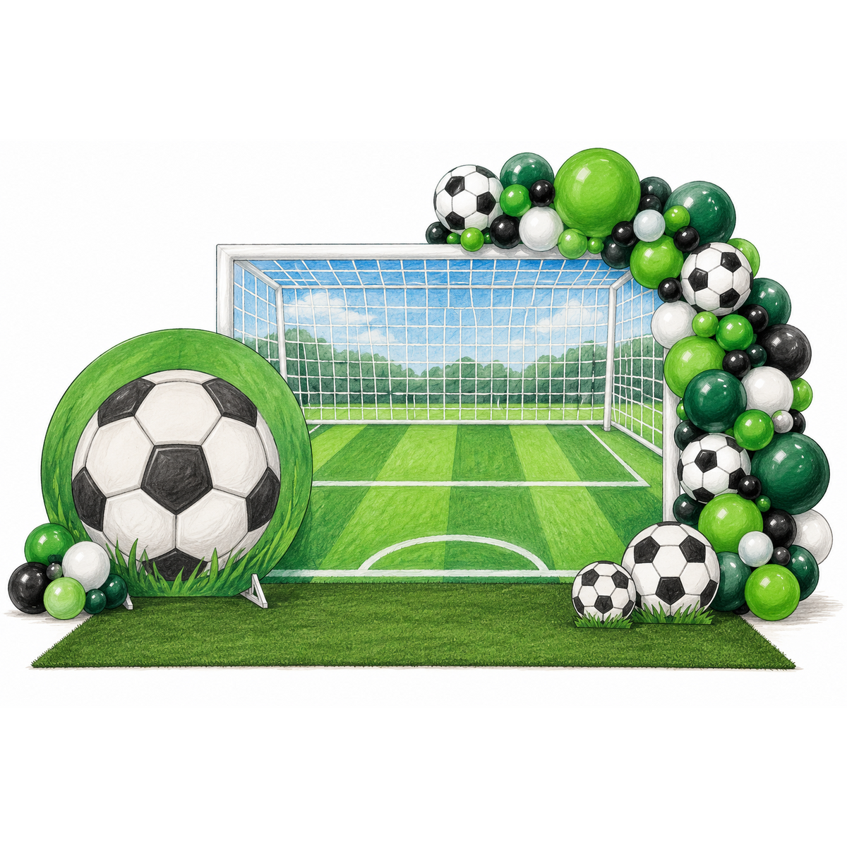 Soccer Balloon Backdrop