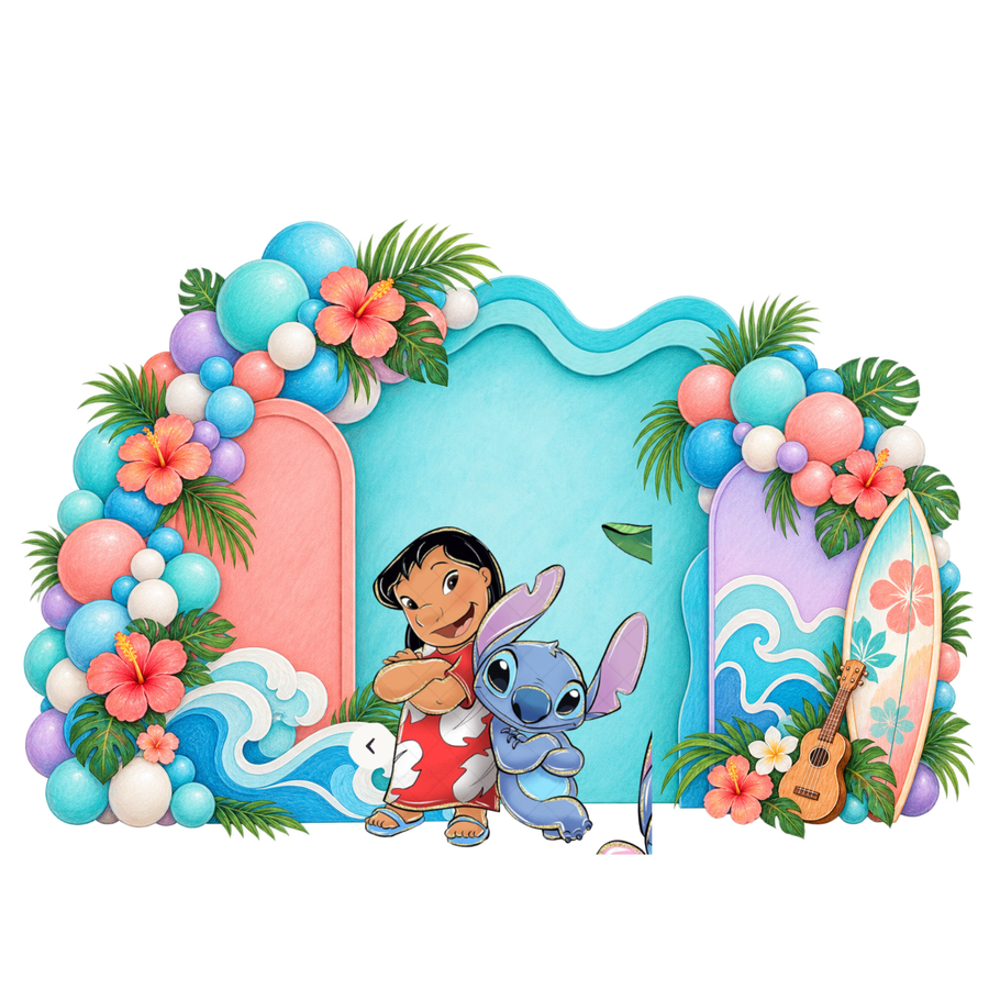 Lilo and Stitch Balloon Backdrop