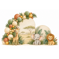 African Safari Balloon Backdrop