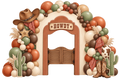 Wild West Cowboy Balloon Backdrop